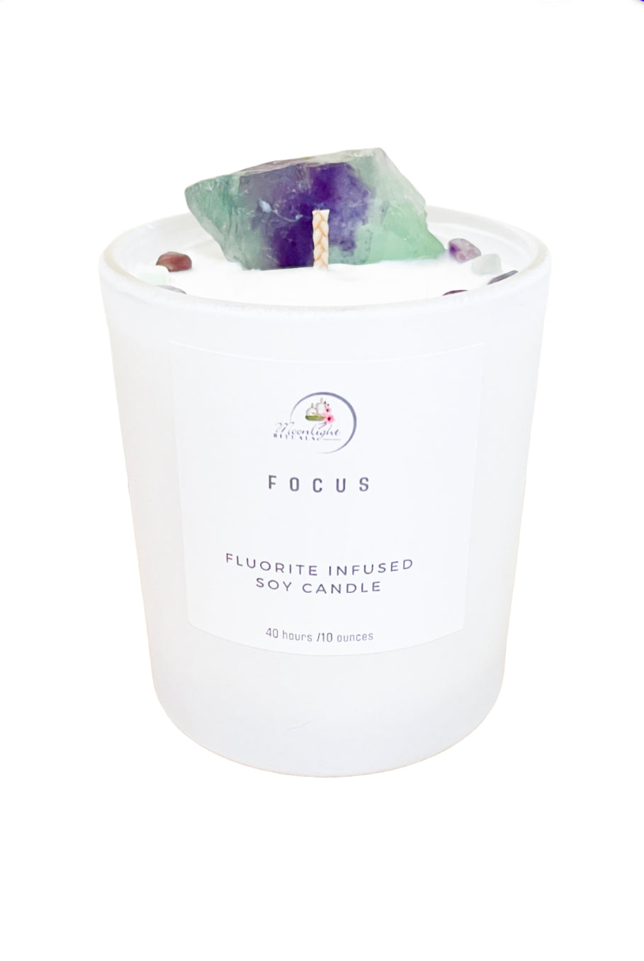 Focus crystal candle