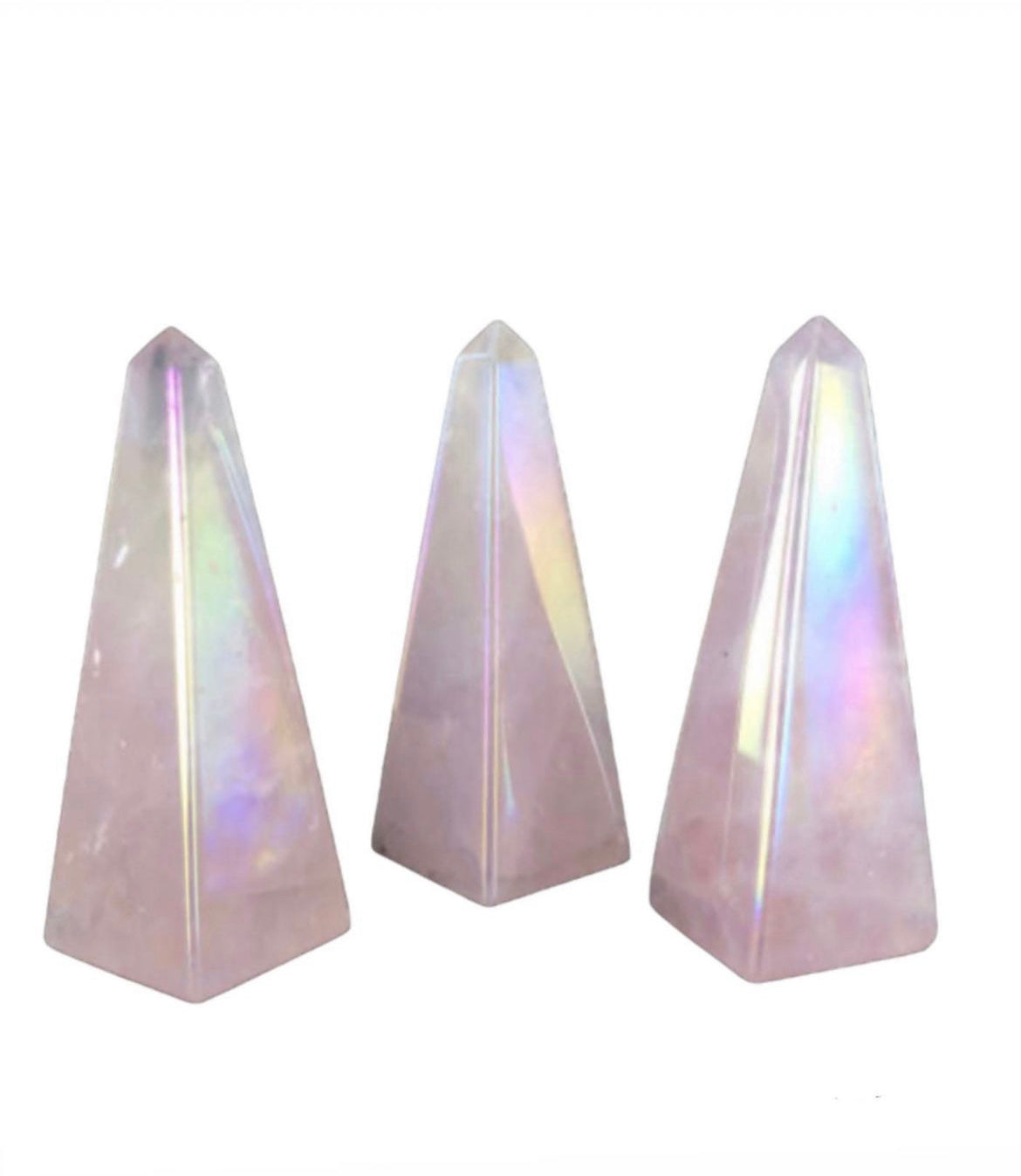 Rose Aura Quartz Obelisk