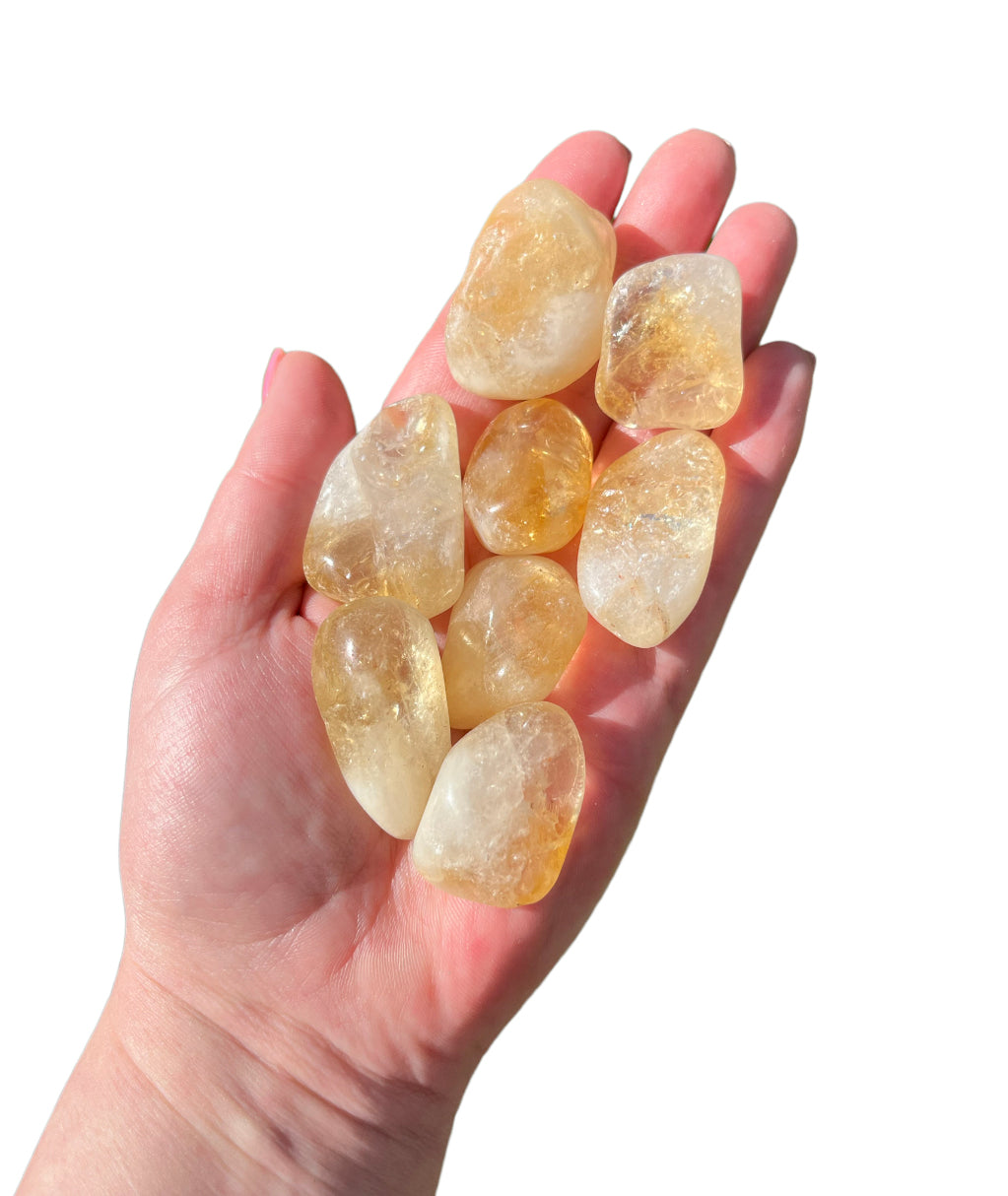 Citrine tumble stone