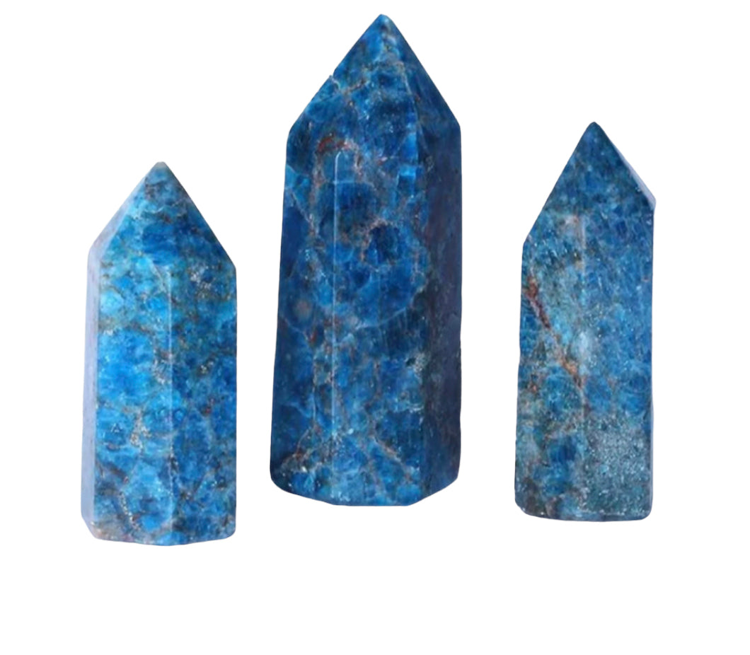 Blue Apatite tower point