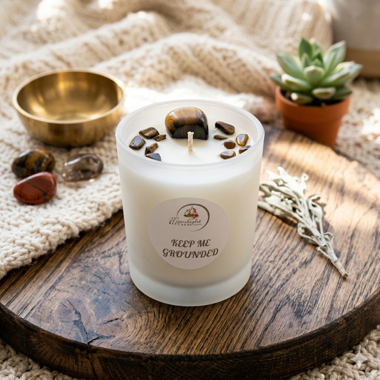 Large keep me grounded candle