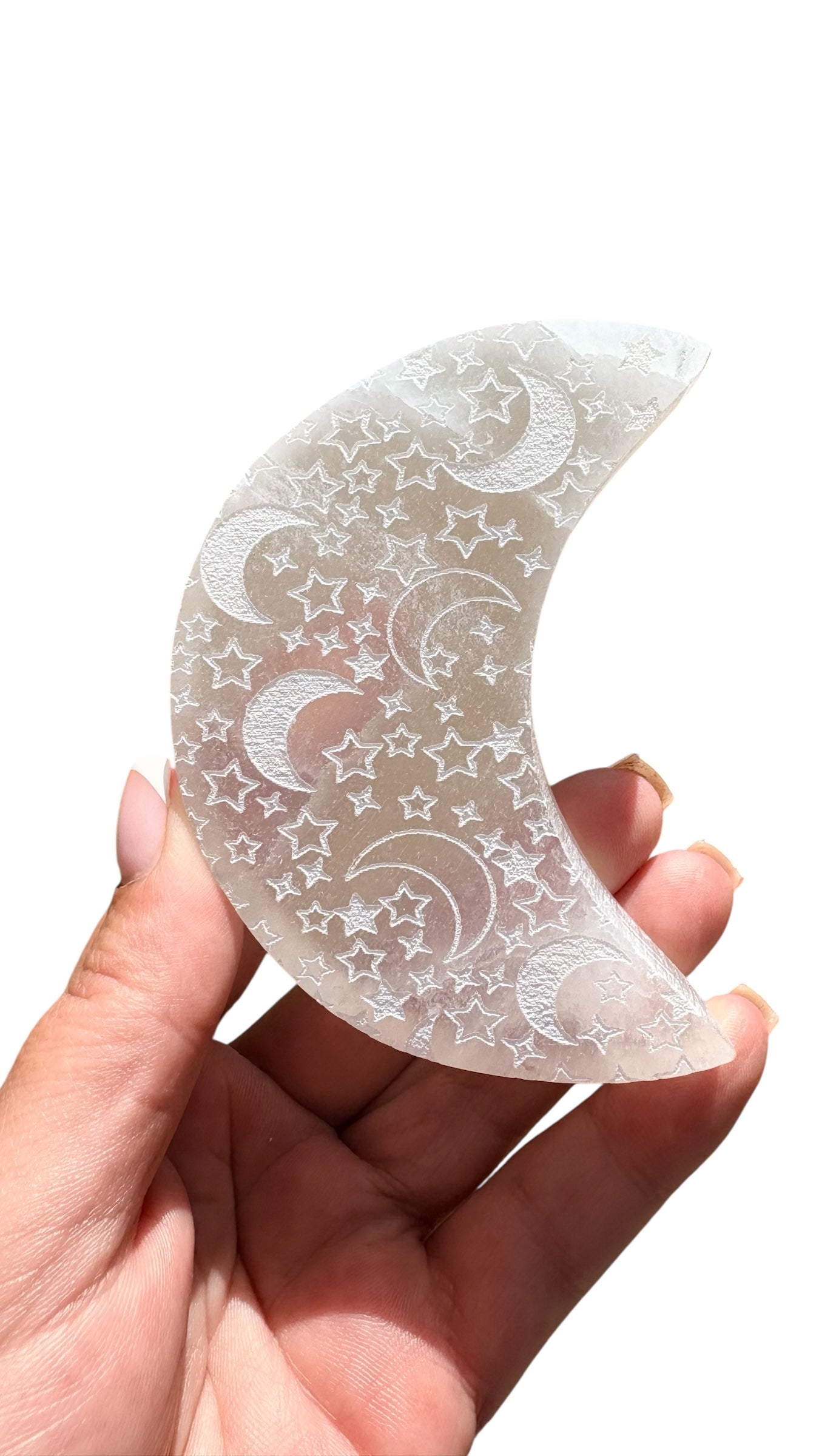 Selenite Moon plate