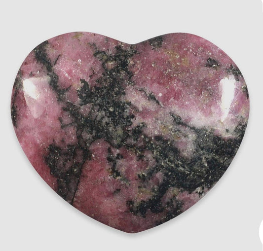 Rhodonite crystal heart