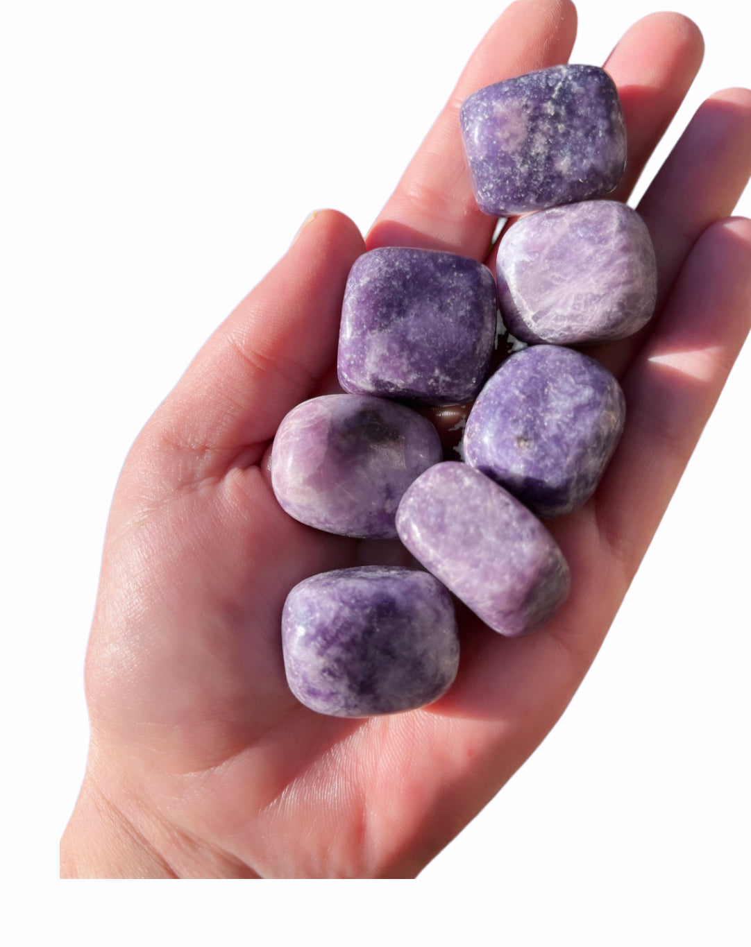 lepidolite tumbled stones 