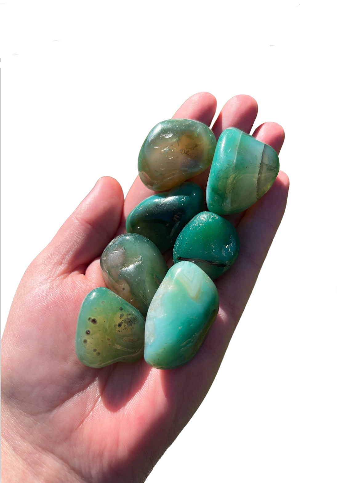 Green Agate  Tumble luck/ Success